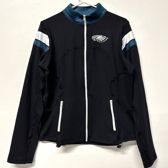 Philadelphia Eagles Full Zip Athletic Yoga Jacket - New! Embroidered Logo Patch - Picture 1 of 4